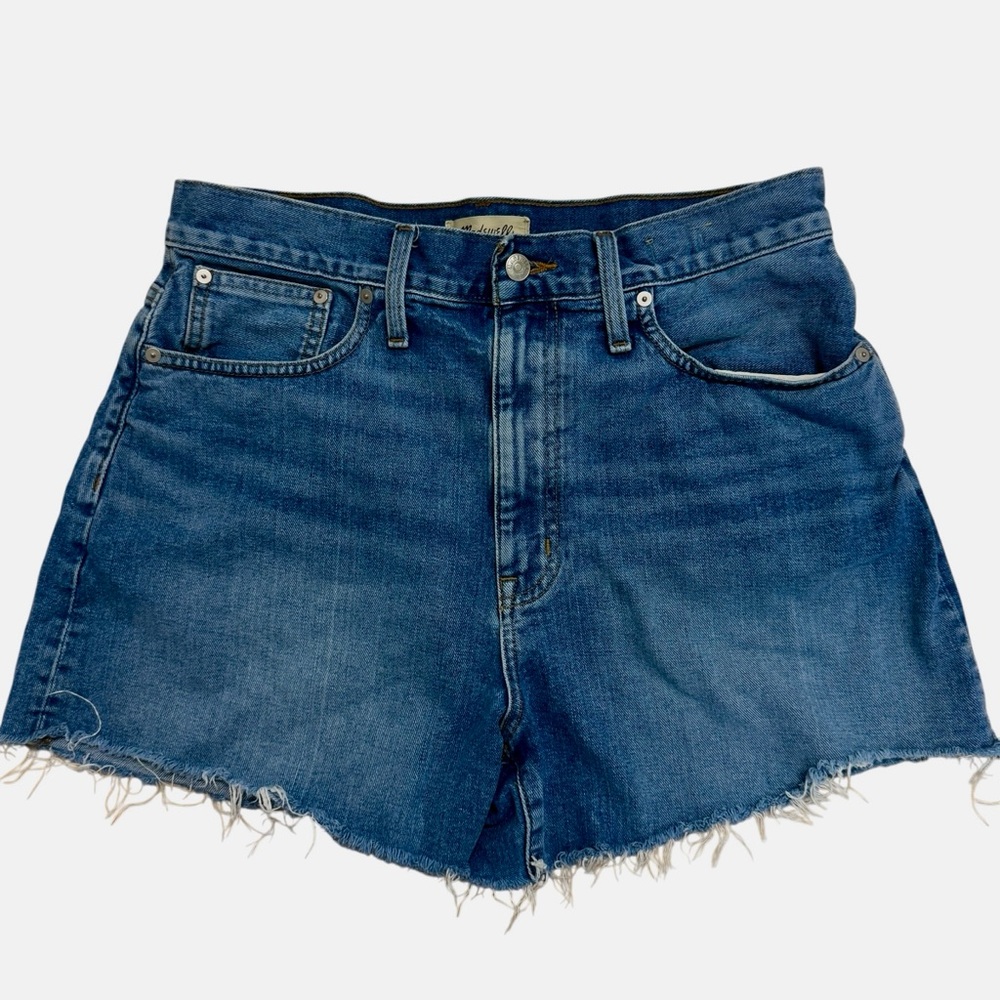 Madewell The Mom Jean High Rise Cut Off Denim Shorts Size 31